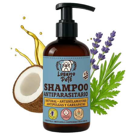 Shampoo antiparasitario y relajante para perros